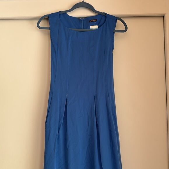 J. MCLAUGHLIN Boyle Tie Waist Midi Dress French Blue New with Tags Large - Picture 4 of 6